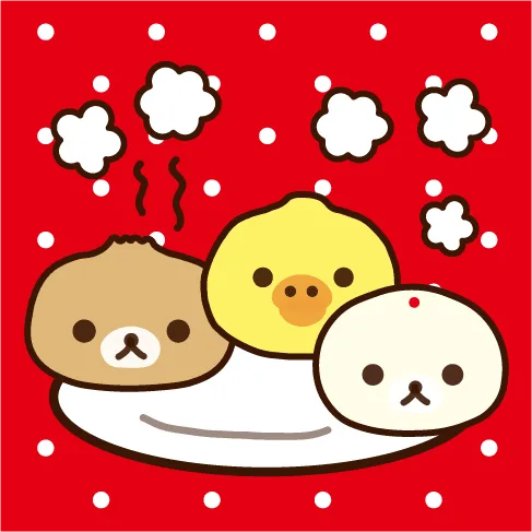 [iOS/AND] 리락쿠마 만두가 되｡｡🥟 코리락쿠마 키이로이토리 카톡테마