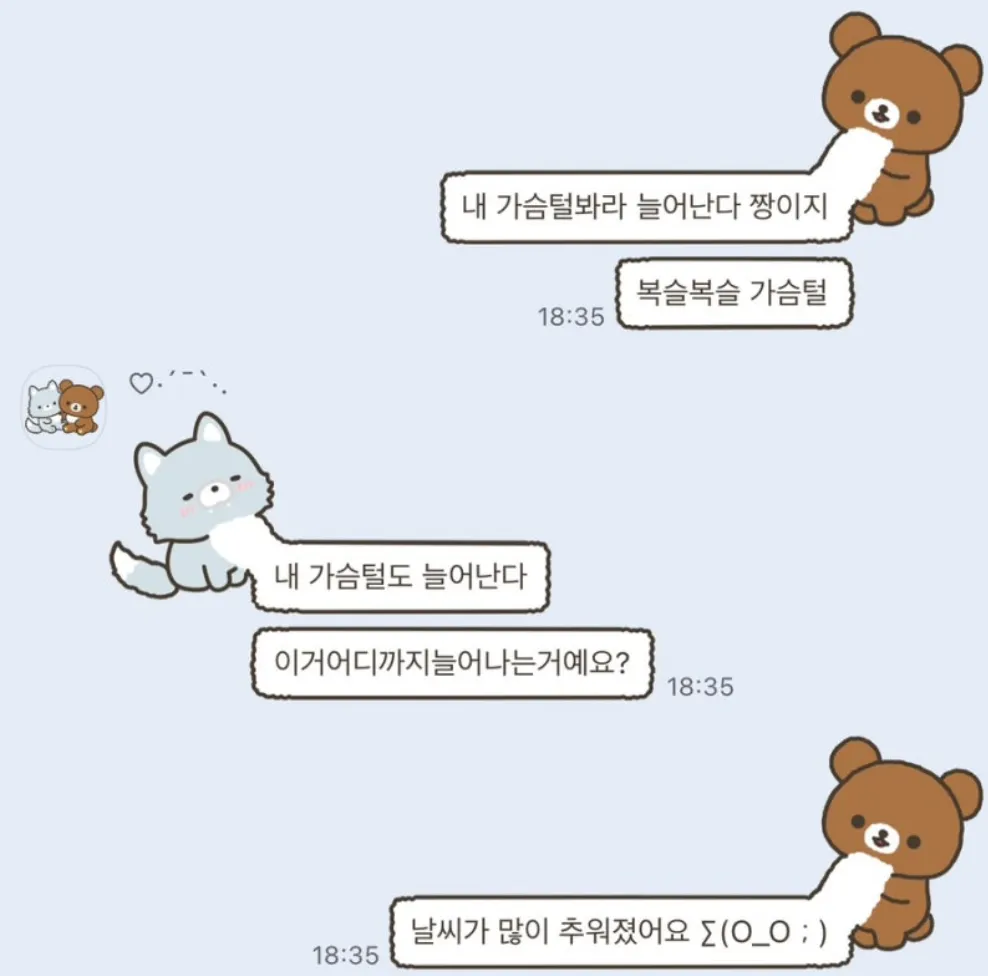 복슬복슬 코구마 카톡테마 (ios/and)