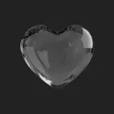 [ios/아이폰 카톡테마] 글래스 하트 카톡테마(다크모드)